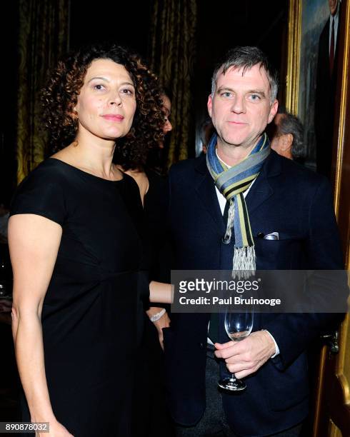 Donna Langley and Paul Thomas Anderson attends the New York premiere of "Phantom Thread" After Party at Harold Pratt House on December 11, 2017 in...