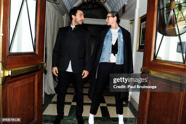 Amir Arison and Jenna Lyons attend the New York premiere of "Phantom Thread" After Party at Harold Pratt House on December 11, 2017 in New York City.