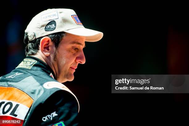 Isidre Esteve attends a press conference presenting the Dakar 2018 Repsol Rally Team on December 12, 2017 in Madrid, Spain.