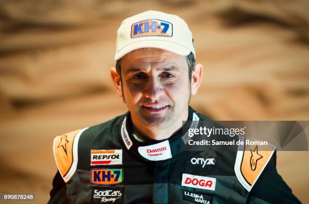 Isidre Esteve attends a press conference presenting the Dakar 2018 Repsol Rally Team on December 12, 2017 in Madrid, Spain.