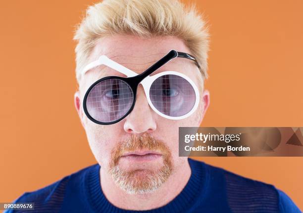 Tv commentator on tennis and former champion player, Boris Becker is photographed for the Sunday Times magazine on May 5, 2015 in London, England.