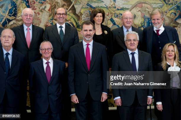King Felipe VI of Spain attends several audiences at the Zarzuela Palace on December 12, 2017 in Madrid, Spain.