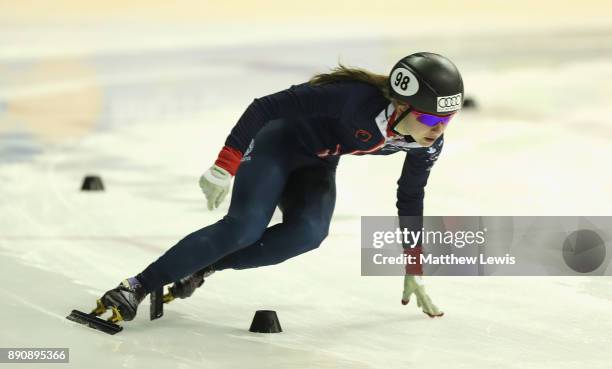 Hannah Morrison of Great Britain pictured during a media day for the Athletes Named in the GB Short Track Speed Skating Team for the PyeongChang 2018...