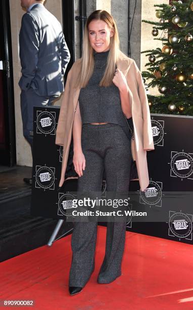 Chloe Meadows attends the TRIC Awards Christmas lunch at Grosvenor House, on December 12, 2017 in London, England.