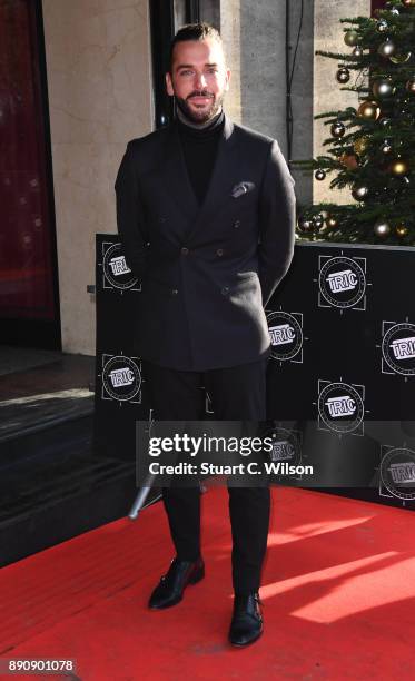 Pete Wicks attends the TRIC Awards Christmas lunch at Grosvenor House, on December 12, 2017 in London, England.