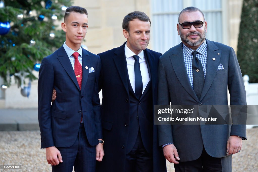 French President Emmanuel Macron Receives One Planet Summit's International Leaders At Elysee Palace In Paris
