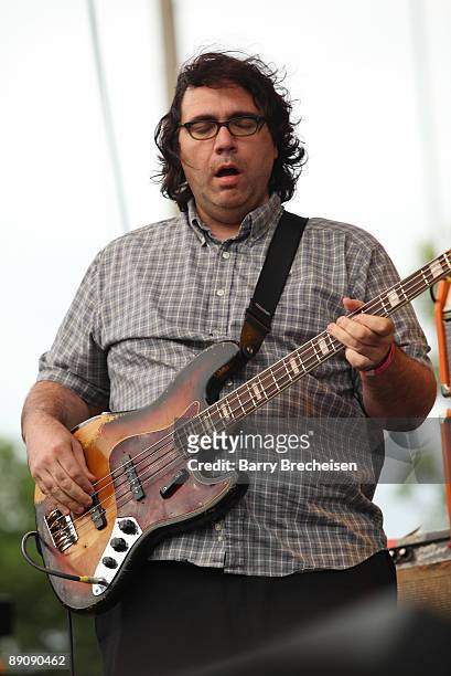 James McNew of Yo La Tengo performs during the 2009 Pitchfork Music Festival at Union Park on July 17, 2009 in Chicago, Illinois.