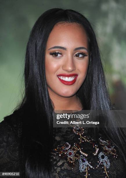 Simone Johnson arrives for the Premiere Of Columbia Pictures' "Jumanji: Welcome To The Jungle" held at The TLC Chinese Theater on December 11, 2017...