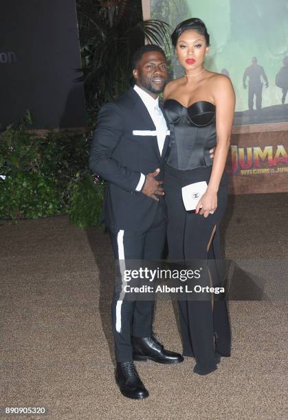 Actor Kevin Hart and Eniko Parrish arrive for the Premiere Of Columbia Pictures' "Jumanji: Welcome To The Jungle" held at The TLC Chinese Theater on...