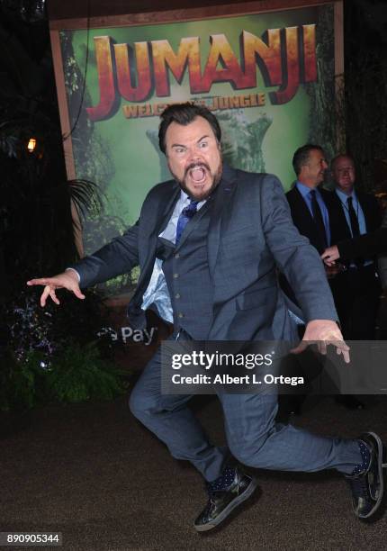 Actor Jack Black arrives for the Premiere Of Columbia Pictures' "Jumanji: Welcome To The Jungle" held at The TLC Chinese Theater on December 11, 2017...