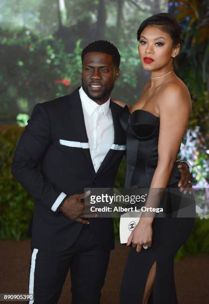 Actor Kevin Hart and Eniko Parrish arrive for the Premiere Of Columbia Pictures' "Jumanji: Welcome To The Jungle" held at The TLC Chinese Theater on...