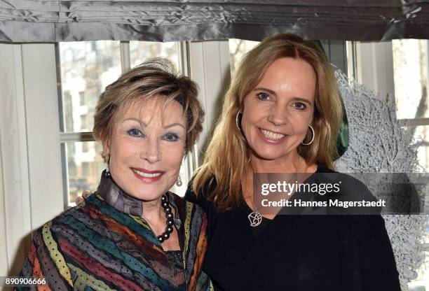 Antje-Katrin Kuehnemann and Anja Thyssen attend the DKMS LIFE-Charity Ladies Christmas Lunch at Kaefer Schaenke on December 12, 2017 in Munich,...