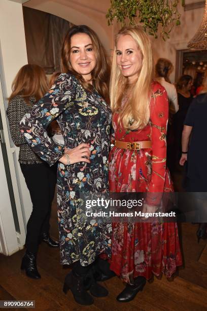 Aysen Bitzer and Nadja Anna zu Schaumburg-Lippe attends the DKMS LIFE-Charity Ladies Christmas Lunch at Kaefer Schaenke on December 12, 2017 in...