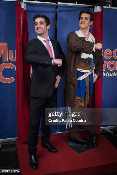 Spanish ice skater Javier Fernandez unveils his wax figure at the Wax Museum on December 12, 2017 in Madrid, Spain.