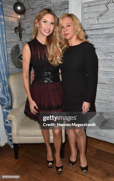 Sabine Piller and Birgit Fischer-Hoeper attend the DKMS LIFE-Charity Ladies Christmas Lunch at Kaefer Schaenke on December 12, 2017 in Munich,...