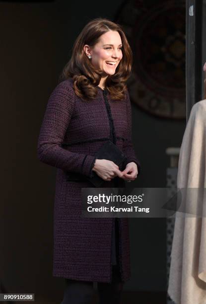 Catherine, Duchess of Cambridge, attends the 'Magic Mums' community Christmas party held at Rugby Portobello Trust on December 12, 2017 in London,...