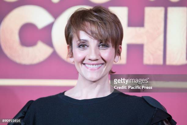 Italian actress Lucia Ocone during the photocall of the Italian movie "Poveri Ma Ricchissimi" directed by Fausto Brizzi.
