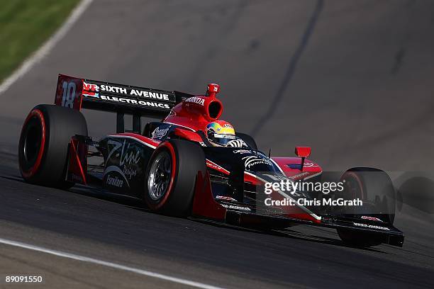 Justin Wilson, drives the Z-Line Designs Dale Coyne Racing Dallara Honda during the IRL Indycar Series Camping World Grand Prix on July 5, 2009 at...