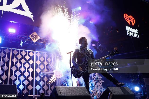 Pete Wentz performs during the 2017 Z100 Jingle Ball on December 11, 2017 in Washington, DC.