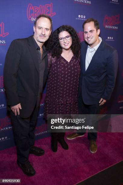 Roger Kumble, Lindsey Rosin and Jordan Ross attend "Cruel Intentions" The 90's Musical Experience at Le Poisson Rouge on December 11, 2017 in New...