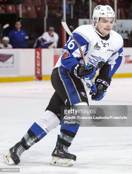 Robbie Burt of the Saint John Sea Dogs skates against the Gatineau Olympiques on December 1, 2017 at Robert Guertin Arena in Gatineau, Quebec, Canada.