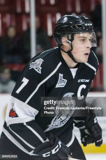 Alex Breton of the Gatineau Olympiques skates against the Saint John Sea Dogs on December 1, 2017 at Robert Guertin Arena in Gatineau, Quebec, Canada.