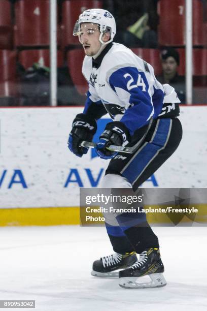 Cedric Pare of the Saint John Sea Dogs skates against the Gatineau Olympiques on December 1, 2017 at Robert Guertin Arena in Gatineau, Quebec, Canada.