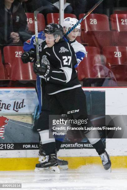 Anthony Gagnon of the Gatineau Olympiques skates against the Saint John Sea Dogs on December 1, 2017 at Robert Guertin Arena in Gatineau, Quebec,...