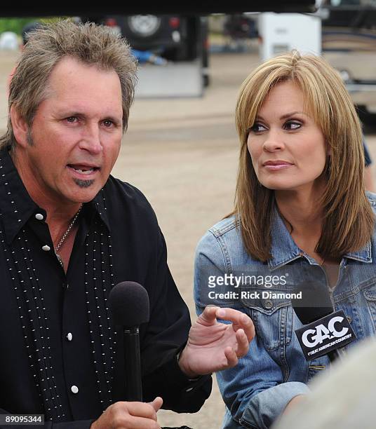 Singer/Songwriter Marty Roe chats with GACTV's Suzanne Alexander backstage at the 17th Annual Country Thunder USA music festival on July 18, 2009 in...
