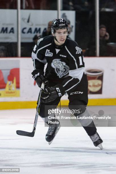 Darien Kielb of the Gatineau Olympiques skates against the Saint John Sea Dogs on December 1, 2017 at Robert Guertin Arena in Gatineau, Quebec,...