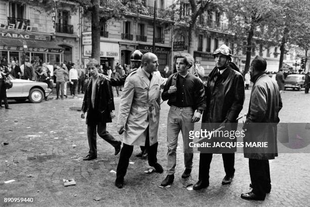 Students are arrested by the police on the boulevard Saint Germain on May 6 1968, during the May-June 1968 events in France. - From 6 to 13 May 1968...