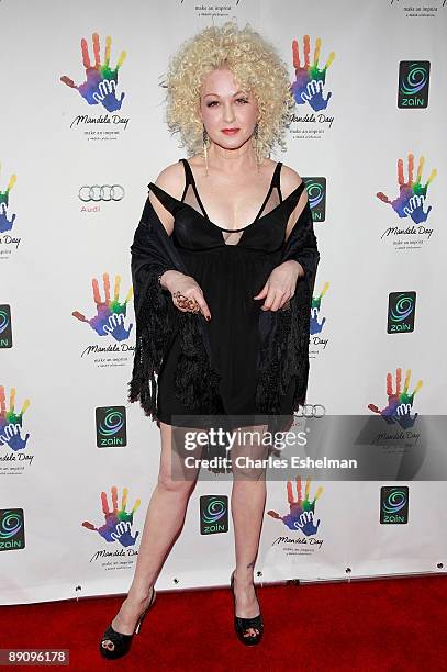 Singer Cyndi Lauper attends the Mandela Day: A 46664 Celebration Concert at Radio City Music Hall on July 18, 2009 in New York City.