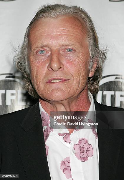 Actor Rutger Hauer attends the world premiere of "Motherland" at Outfest 2009 at the Directors Guild of America on July 18, 2009 in Los Angeles,...