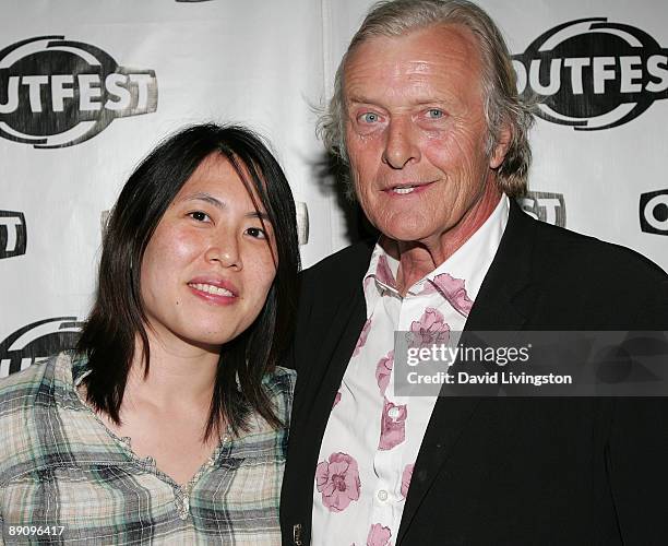 Director Doris Yeung and actor Rutger Hauer attend the world premiere of "Motherland" at Outfest 2009 at the Directors Guild of America on July 18,...