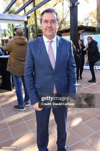 Juan Espadas Mayor of Sevilla attends the reception to the Ondas Awards 2016 winners press conference at the Alfonso XIII on December 12, 2017 in...