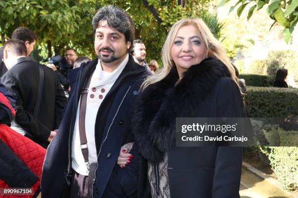 Luis Monje and Dolores Montoya attends the reception to the Ondas Awards 2016 winners press conference at the Alfonso XIII on December 12, 2017 in...