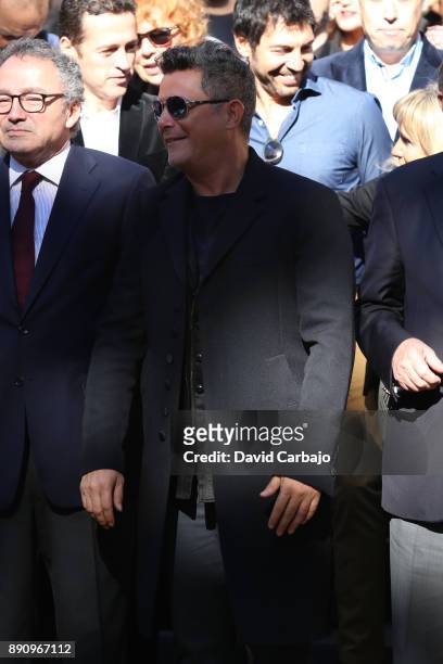 Alejando Sanz attends the reception to the Ondas Awards 2016 winners press conference at the Alfonso XIII on December 12, 2017 in Seville, Spain.