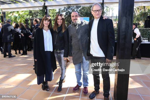 Susana Abuatia ,Eva Santaloria ,Invitado and Nacho Novo attends the reception to the Ondas Awards 2016 winners press conference at the Alfonso XIII...