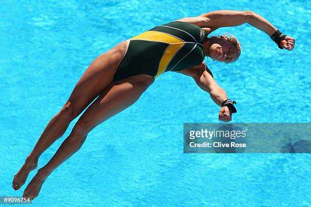 Alexandra Croak of Australia competes in the 1m Womens Springboard Diving at the Stadio del Nuoto on July 19, 2009 in Rome, Italy.