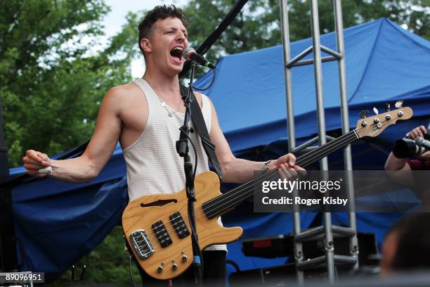 Ira Wolf Tuton of Yeasayer performs onstage during the Pitchfork Music Festival at Union Park on July 18, 2009 in Chicago.