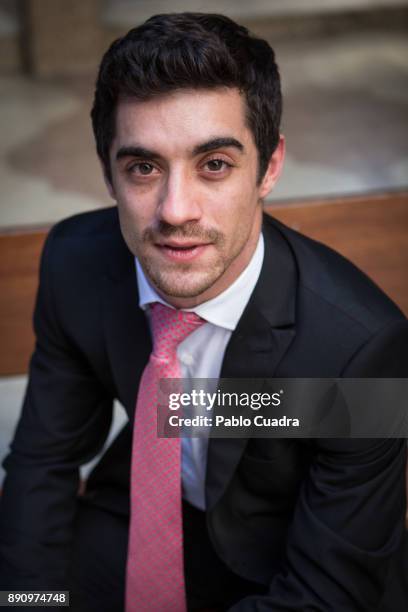 Spanish ice skater Javier Fernandez poses for a portrait session on December 12, 2017 in Madrid, Spain.