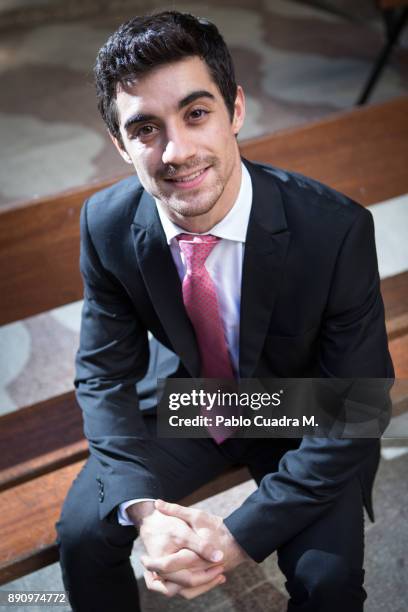 Spanish ice skater Javier Fernandez poses for a portrait session on December 12, 2017 in Madrid, Spain.