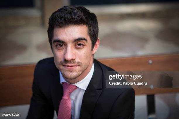 Spanish ice skater Javier Fernandez poses for a portrait session on December 12, 2017 in Madrid, Spain.