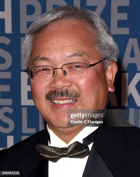 San Francisco Mayor Ed Lee arrives at the 2018 Breakthrough Prize at NASA Ames Research Center on December 3, 2017 in Mountain View, California.