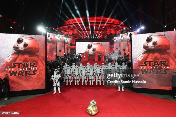 Arrives at the European Premiere of 'Star Wars: The Last Jedi' at Royal Albert Hall on December 12, 2017 in London, England.