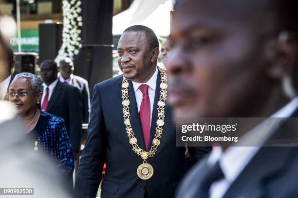 Uhuru Kenyatta, Kenya's president, attends the independence celebrations on Jamhuri Day at Kasarani stadium in Nairobi, Kenya, on Tuesday, Dec. 12,...