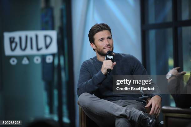 Scott Eastwood attends the Build discussing "Pacific Rim Uprising" at Build Studio on December 12, 2017 in New York City.