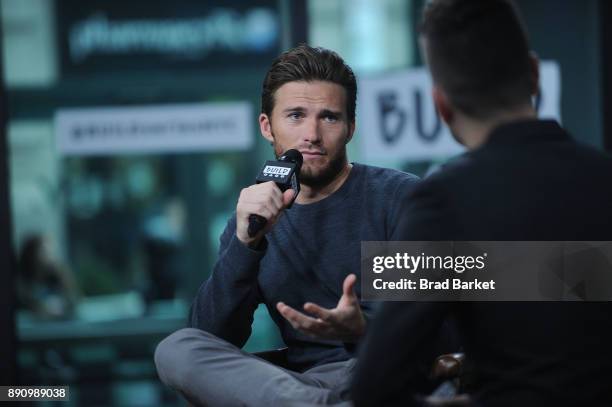 Scott Eastwood attends the Build discussing "Pacific Rim Uprising" at Build Studio on December 12, 2017 in New York City.