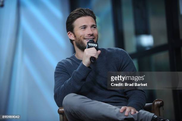 Scott Eastwood attends the Build discussing "Pacific Rim Uprising" at Build Studio on December 12, 2017 in New York City.