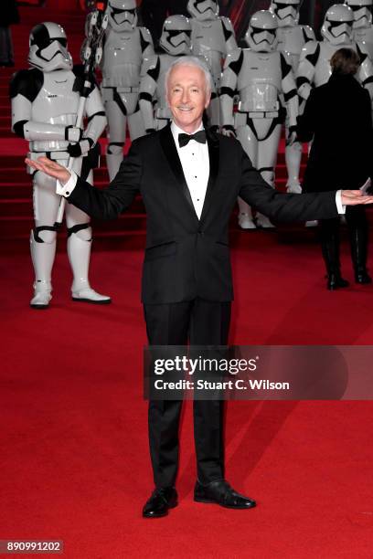 Actor Anthony Daniels attends the European Premiere of 'Star Wars: The Last Jedi' at Royal Albert Hall on December 12, 2017 in London, England.